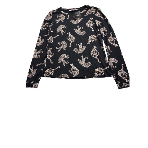 Hunkemöller Womens Long Sleeve Leopard Tiger Print Top Size XS New - Picture 3 of 9